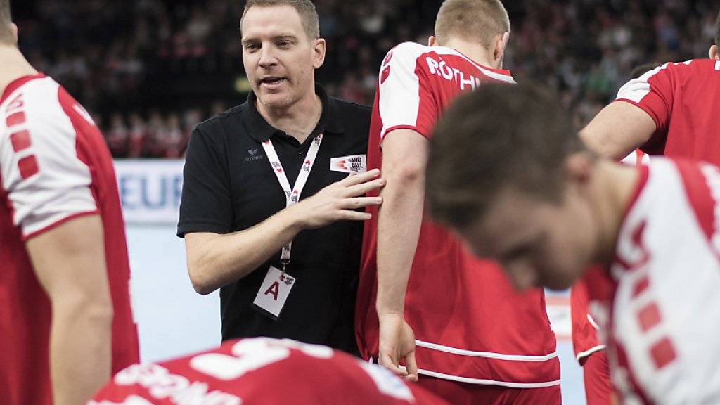 Das Schweizer Handball-Nationalteam mit Trainer Michael Suter misst sich am Yellow Cup in Winterthur mit namhaften Gegnern
