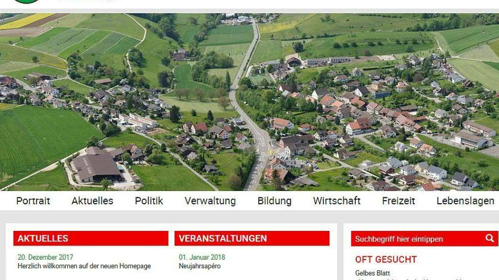 Dumm gelaufen: Die Aargauer Gemeinde veröffentlichte auf ihrer Website aus Versehen die Namen der Sozialhilfebezüger.