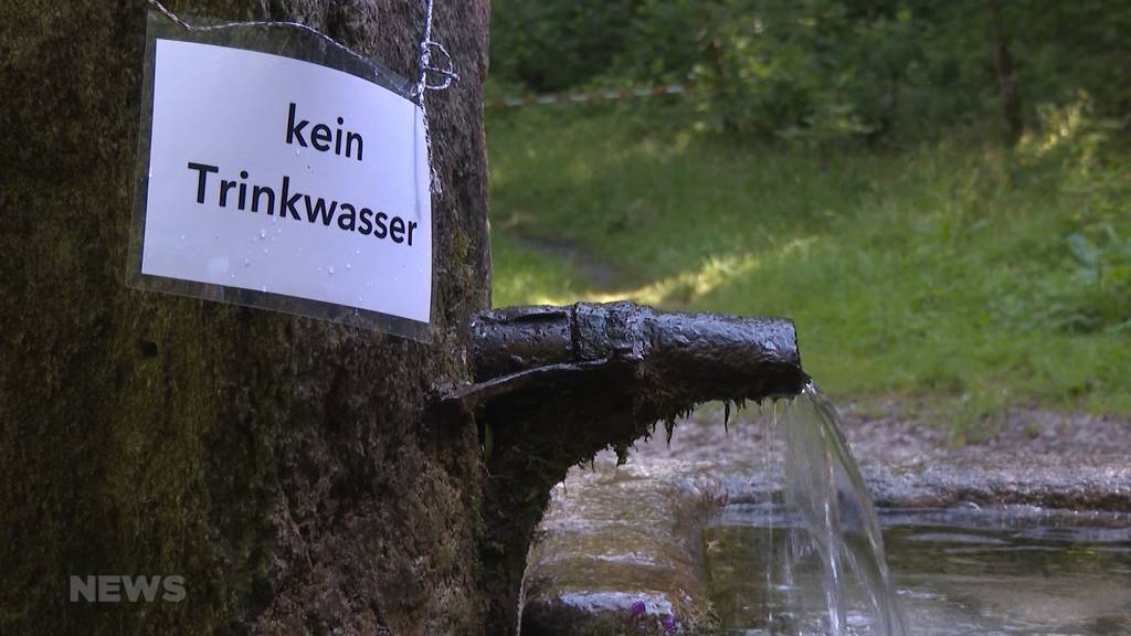 Vorsicht kein Trinkwasser: Berner Glasbrunnen schon wieder verseucht