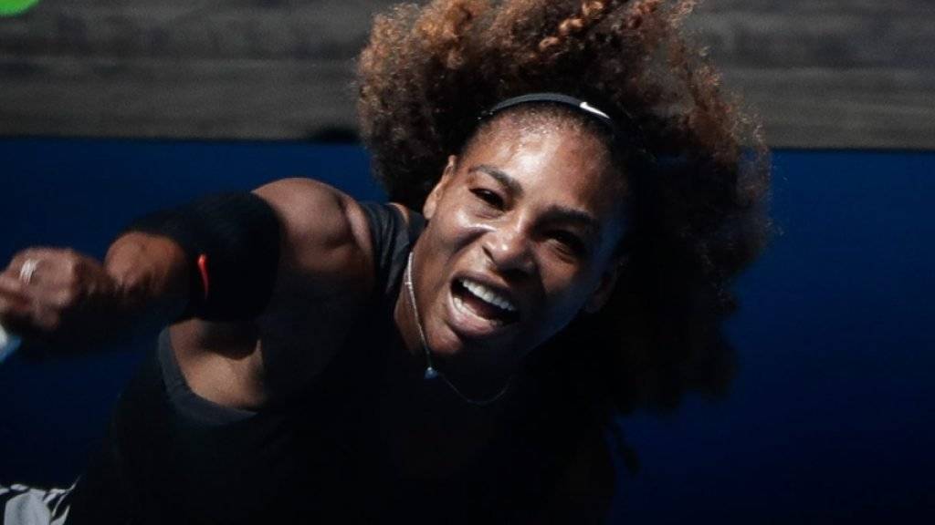 In alter Stärke: Serena Williams fegte am Australian Open bisher alle Gegnerinnen in zwei Sätzen vom Platz