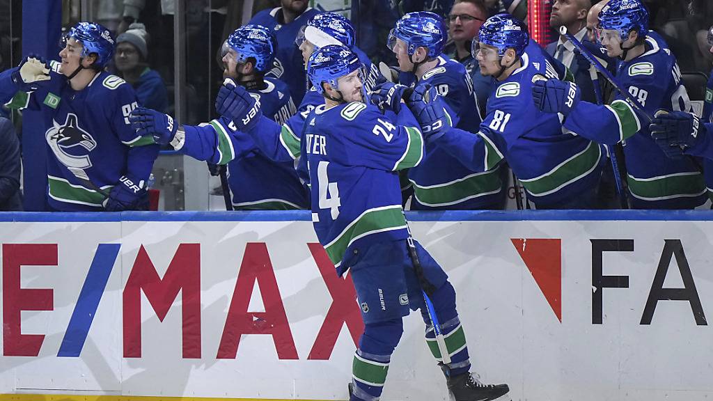 Pius Suter hatte mit je einem Tor und einem Assist massgeblichen Anteil am Kantersieg der Vancouver Canucks gegen die Winnipeg Jets