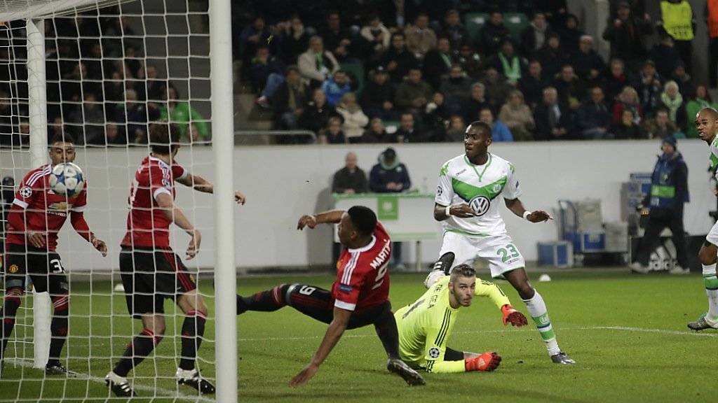 Manchester United kassiert das verhängnisvolle Tor zur 2:3-Niederlage gegen Wolfsburg