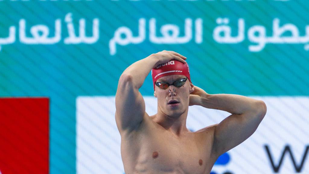 Roman Mityukov war in den Vorläufen über 200 m Rücken Viertschnellster