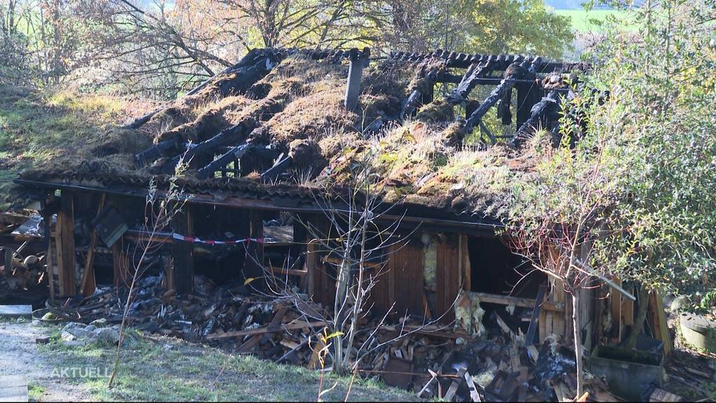 Oberlunkhofen: Brand zerstört vermeintliches Wochenendhaus