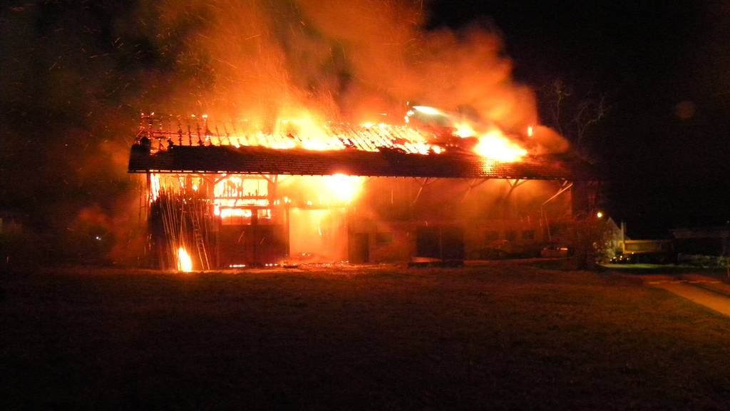 In Oberaach brannte am Donnerstagabend eine Scheune.