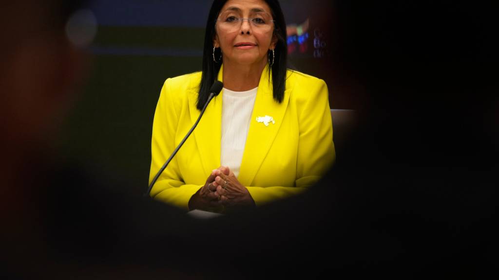 ARCHIV - Venezuelas gesch‰ftsf ̧hrende Pr‰sidentin Delcy RodrÌguez. Foto: Ariana Cubillos/AP/dpa/Archivbild