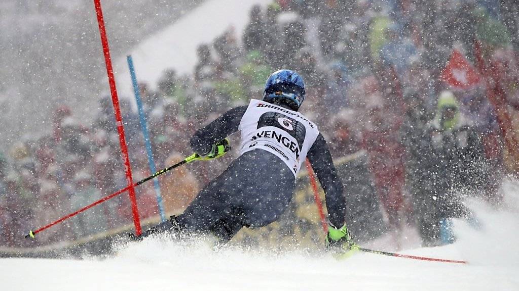 Der Franzose Victor Muffat-Jeandet während des Kombinations-Slaloms am Freitag in Wengen