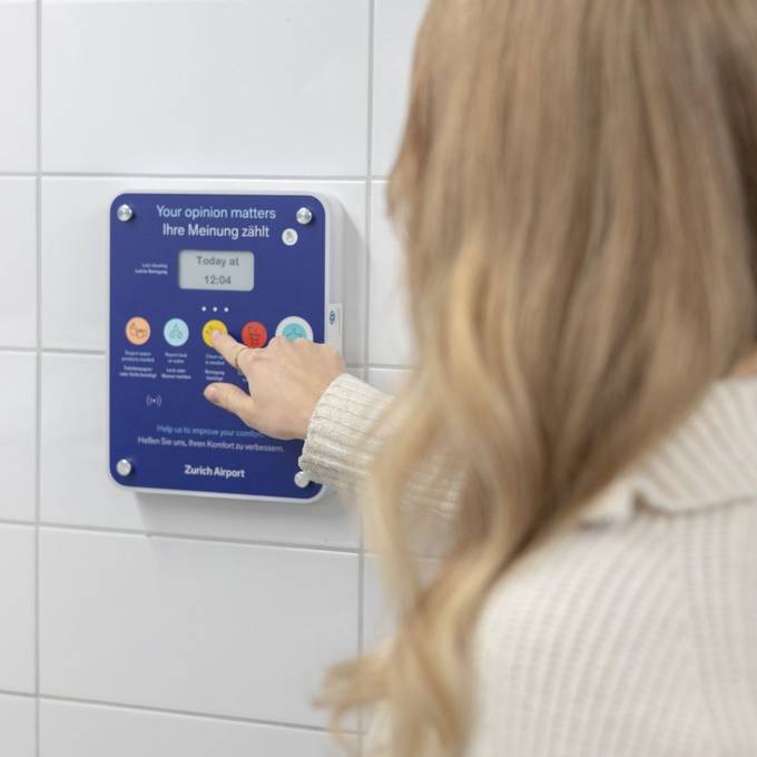Am Flughafen Zürich kannst du bald dein WC-Erlebnis bewerten