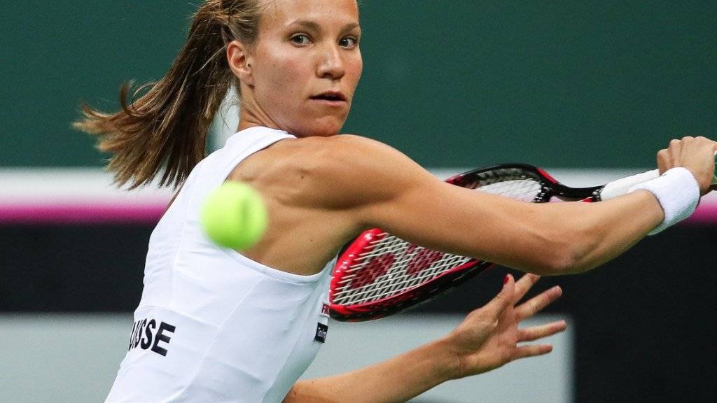 Viktorija Golubic musste sich im ersten Einzel Petra Kvitova geschlagen geben