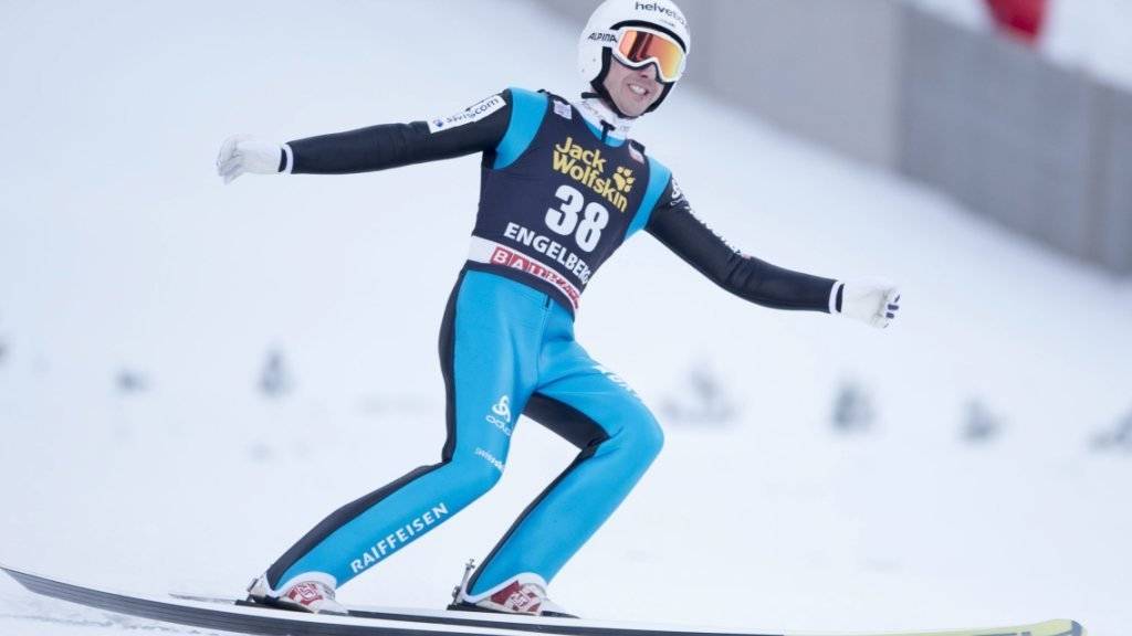 Simon Ammann vermochte im ersten von zwei Weltcup-Springen in Engelberg nicht zu überzeugen