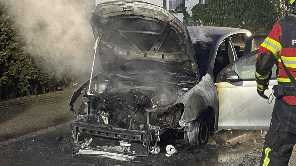 Nachdem die Autolenkerin angehalten hatte, geriet der Motor in Vollbrand.