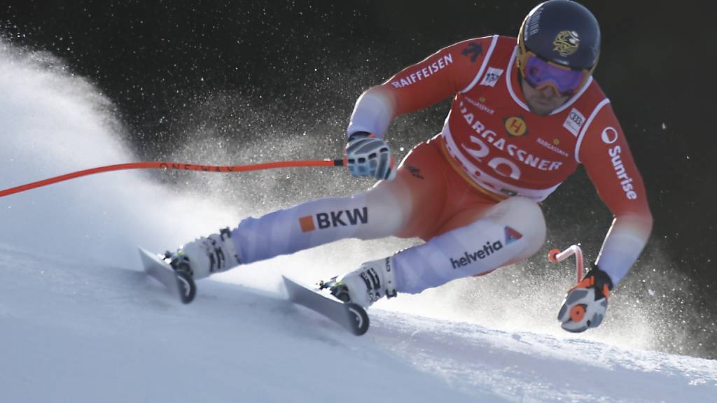 Justin Murisier Ende Dezember im Super-G von Bormio