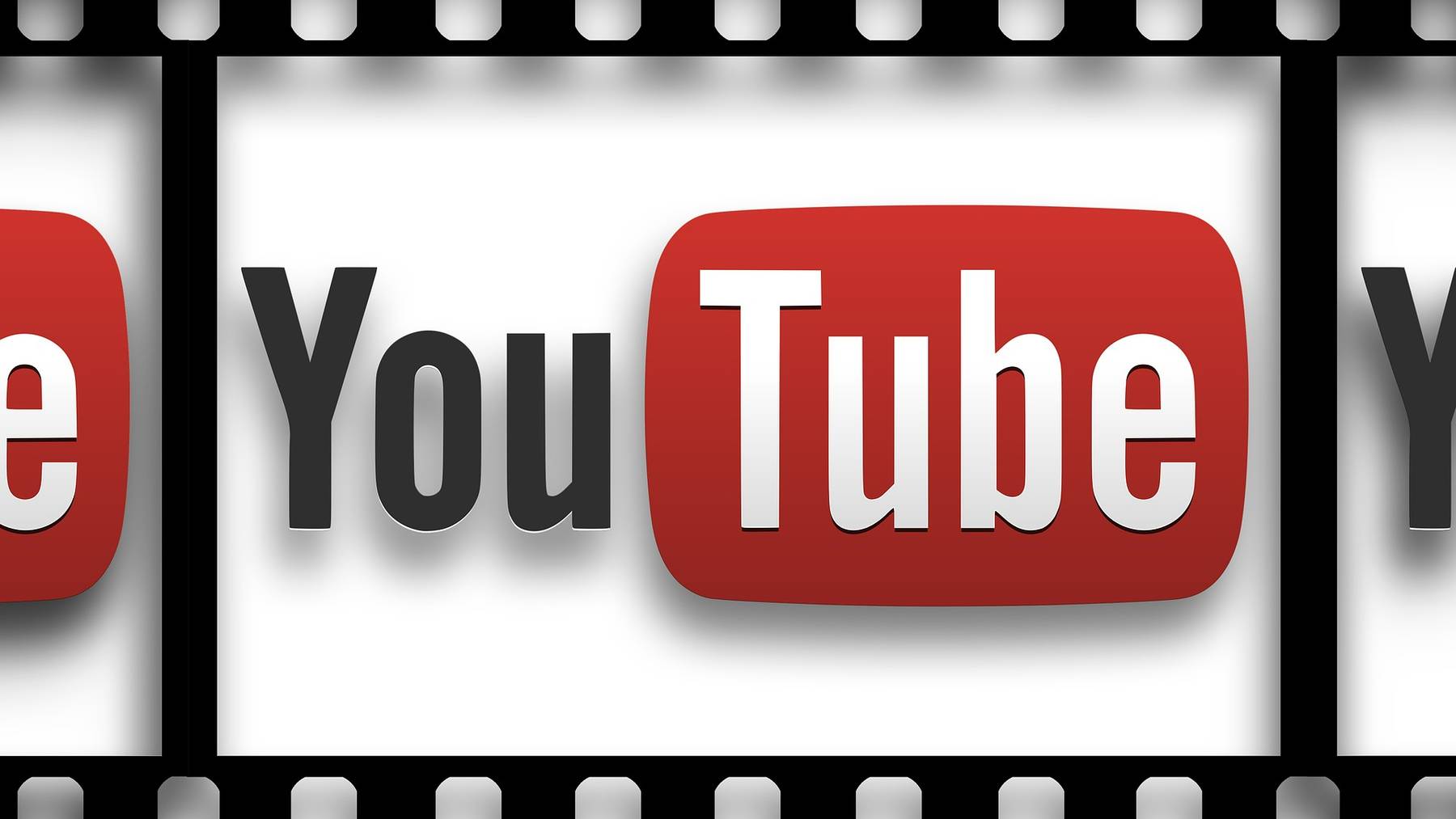YouTube Logo in Filmstreifen