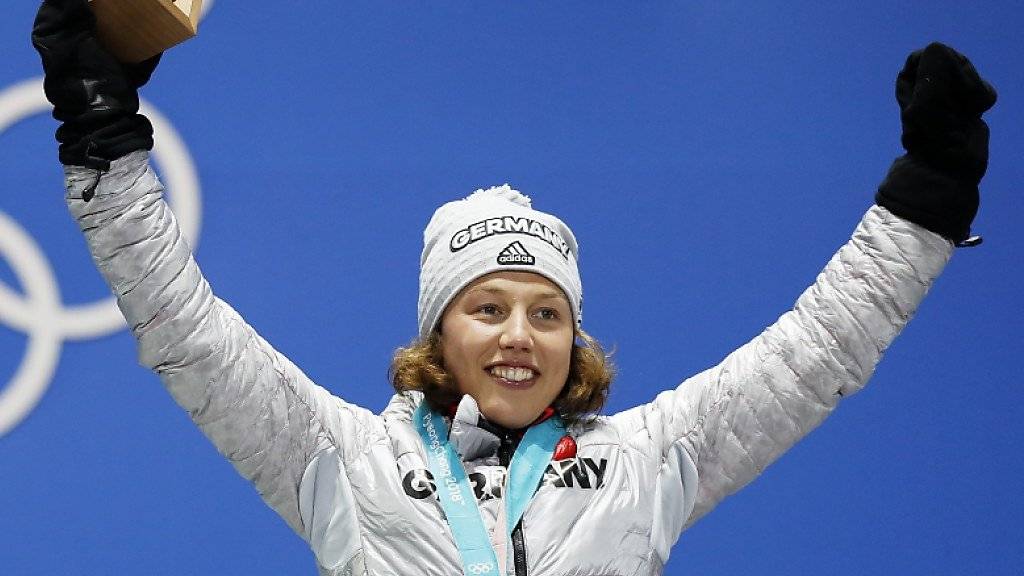 Zweites Rennen, zweite Goldmedaille: Die Deutsche Laura Dahlmeier gewinnt nach dem Sprint auch das Verfolgungsrennen