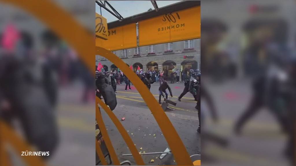 Bilanz der Krawalle in Bern: Verletzte Polizisten und grosse Schäden
