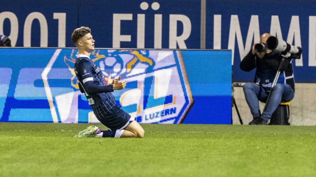 Dank ihm darf Luzern weiter auf eine Top-6-Platzierung hoffen: Lars Villiger, Torschütze zum 1:0