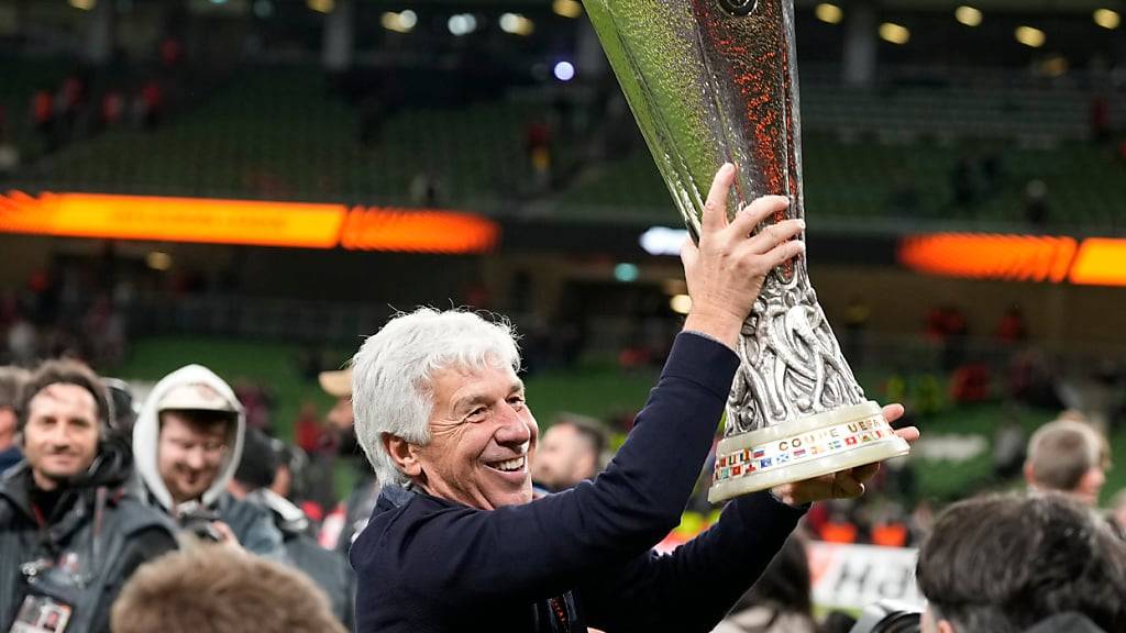 Atalanta-Trainer Gian Piero Gasperini kann sich dank dem Triumph in der Europa League auf das Duell mit Real Madrid freuen