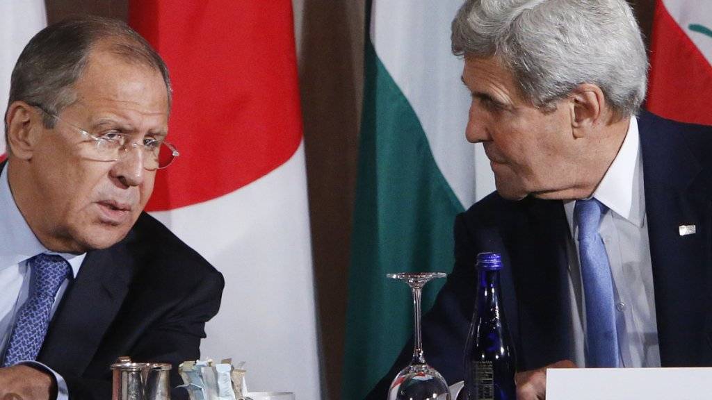 Da sprachen sie noch miteinander: US-Aussenminister John Kerry (rechts) und sein russischer Amtskollege Sergej Lawrow am 22. September in New York.