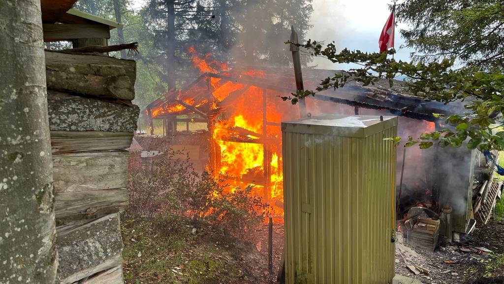 Jagdhütte in Altwis wegen Fahrlässigkeit abgebrannt