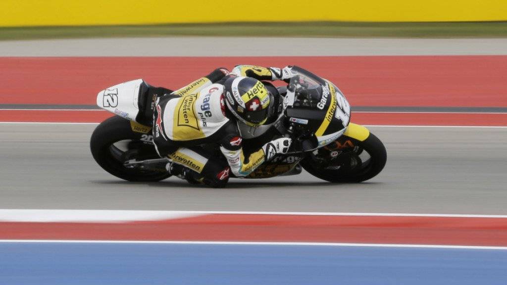 Moto2-WM-Leader Tom Lüthi im ersten freien Training auf dem Circuit in Austin, Texas