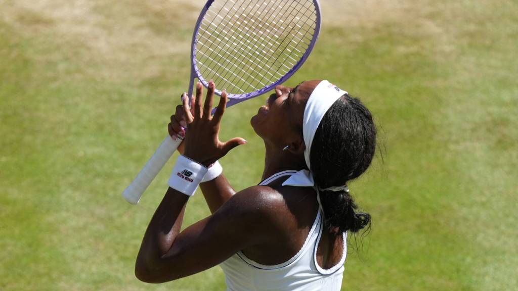 Glücklich über den ersten Halbfinaleinzug in Wimbledon: Coco Gauff