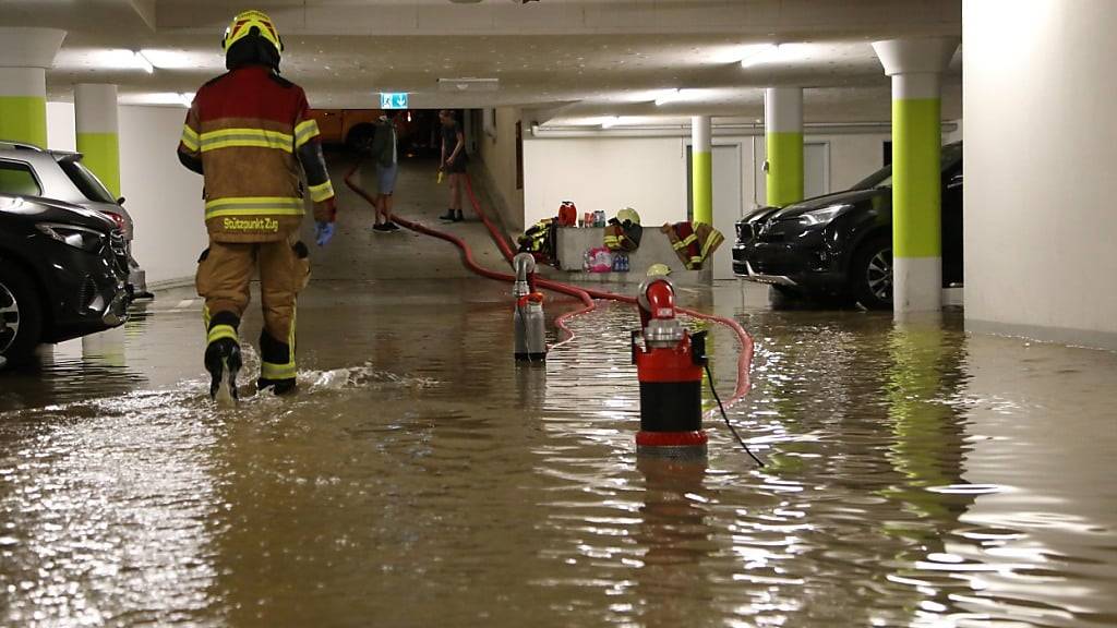 Kanton Zug von starkem Gewitter heimgesucht