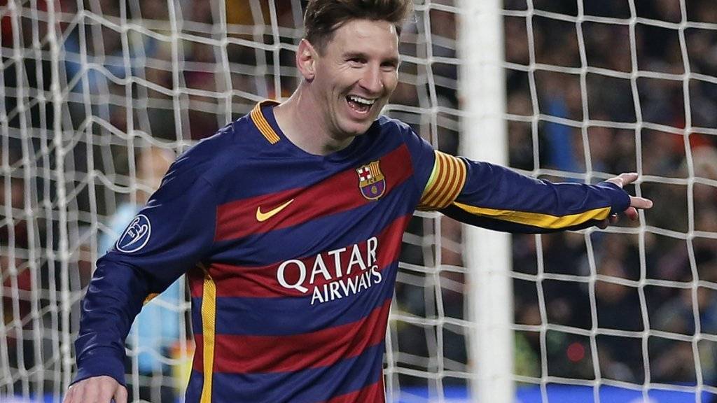 Freude pur bei Doppeltorschütze Lionel Messi nach der 6:1-Gala