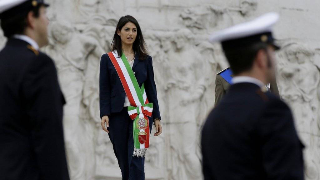 Virginia Raggi am Donnerstag in Rom, dem Tag ihres Amtsantritts als Bürgermeisterin.