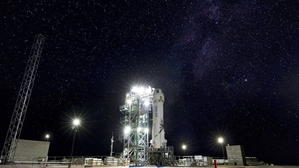 Eine Rakete des Unternehmens Blue Origin brachte die stinkende Ladung ins All.