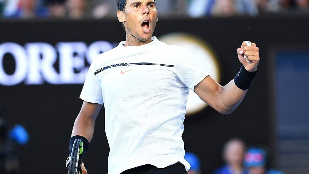 Rafael Nadal hatte mehr als vier Stunden zu kämpfen, ehe sein Achtelfinal-Einzug feststand