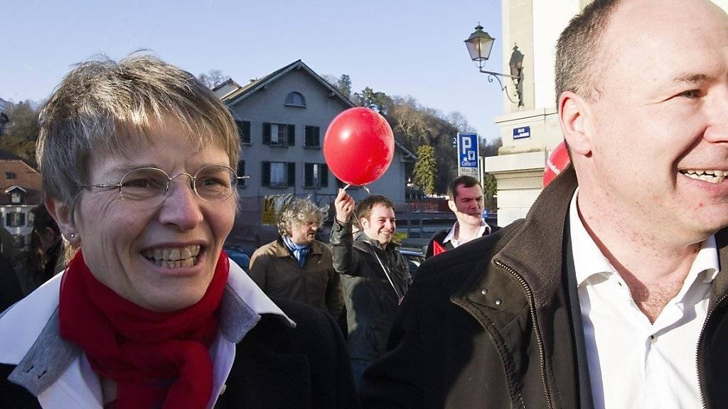 Nach der Wiederwahl 2012 werden Anne-Catherine Lyon und Pierre-Yves Maillard bei den Wahlen 2017 nicht mehr gemeinsam antreten. (Archivbild)