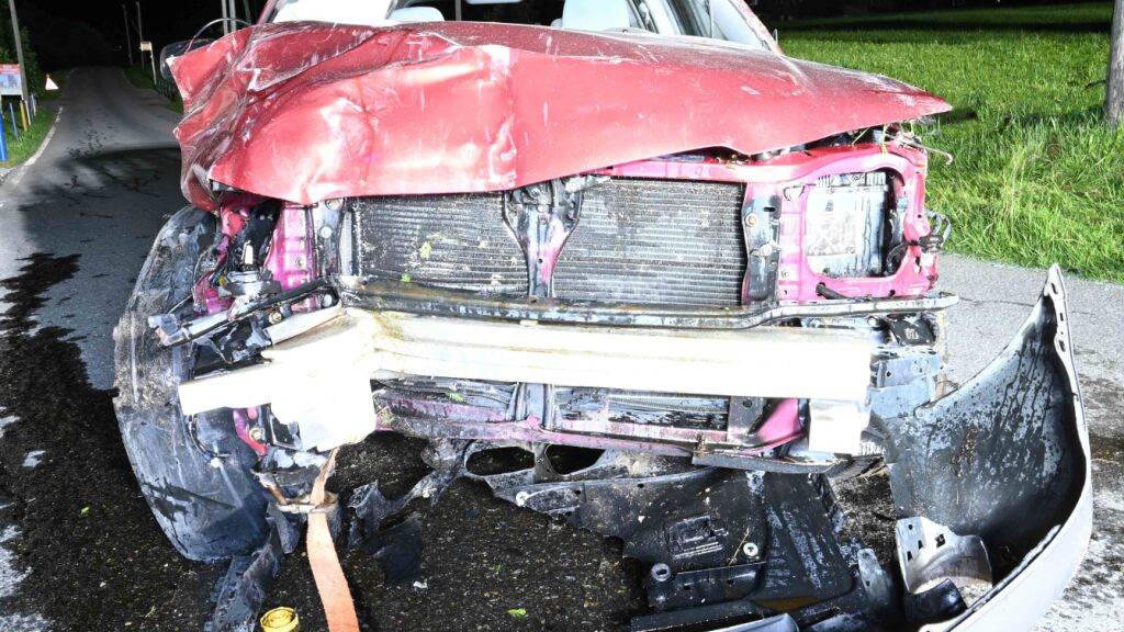 Ein betrunkener Autofahrer verursachte in der Nacht auf Sonntag in Finsterwald einen Selbstunfall. Er blieb unverletzt.