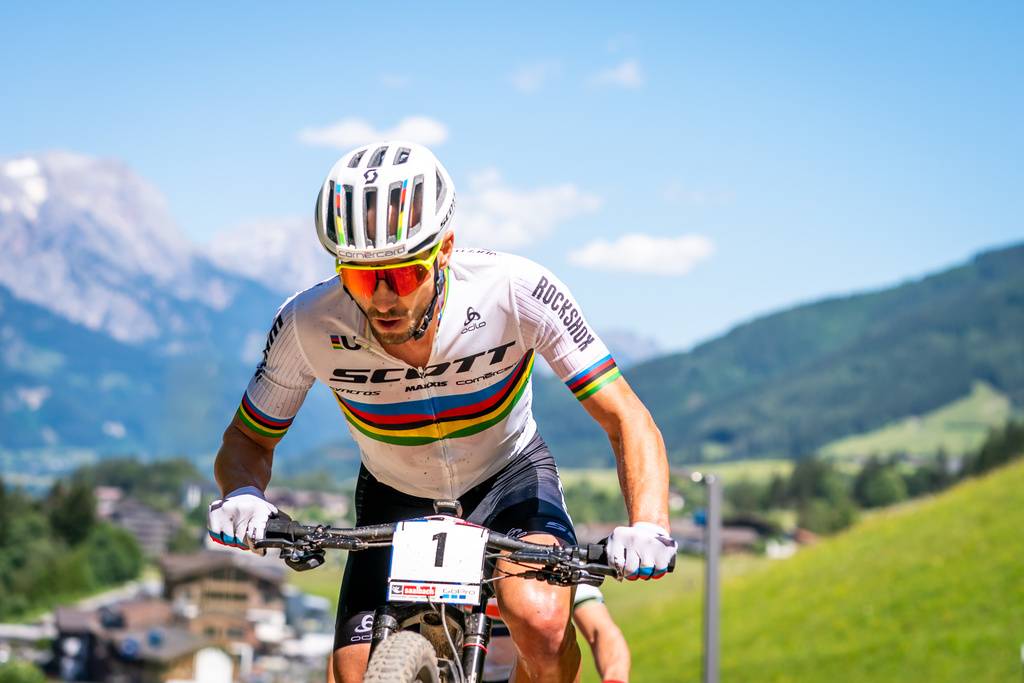 Nino Schurter nimmt am Mountainbike-Weltcup in Lenzerheide teil