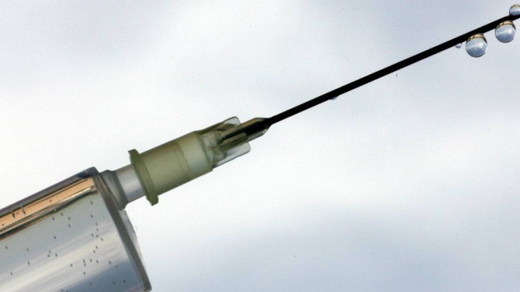 ARCHIV - Das Symbolfoto zeigt eine Spitze mit einem Tropfen. Österreich hofft auf einen Corona-Impfstoff im Januar. Foto: Patrick Seeger/dpa