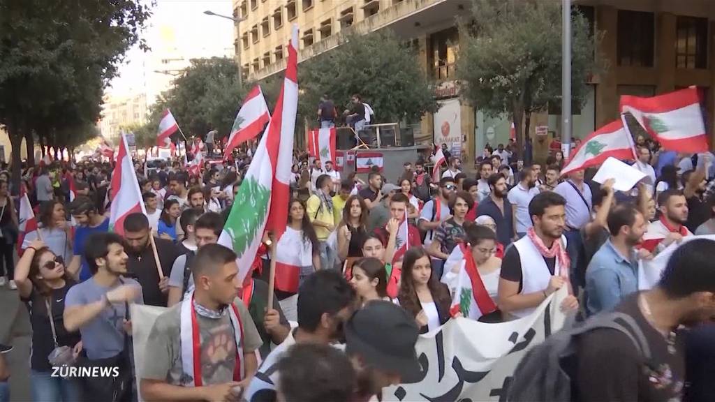 Schweizer Flüchtlingshelfer protestieren im Libanon