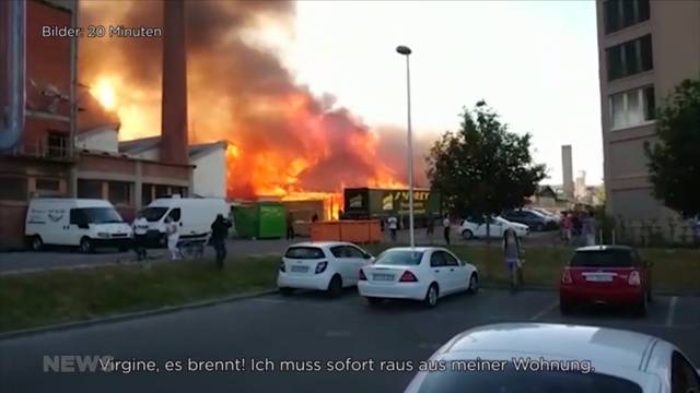 Bulle: Grossbrand ruiniert Sägewerk von Jean-Francois Rime