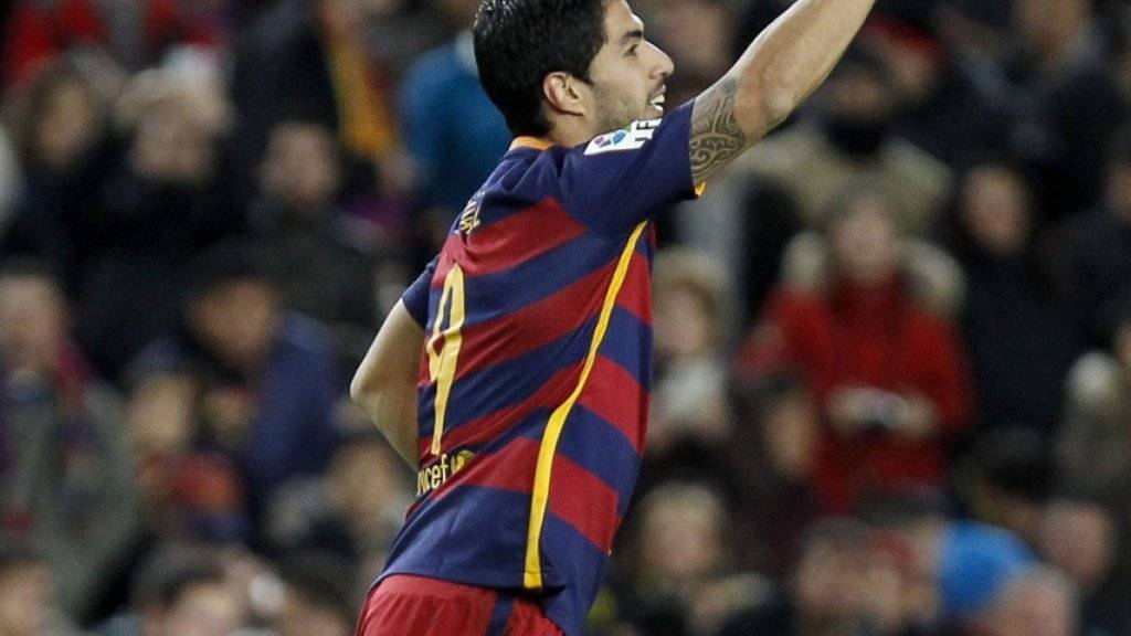 Mit fünf Skorerpunkten Barcelonas überragende Figur beim 6:1 gegen Celta Vigo: Luis Suarez