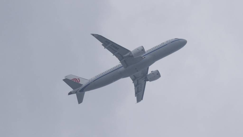 Die C919 beim Start vom Flughafen Peking in Richtung Mongolei.