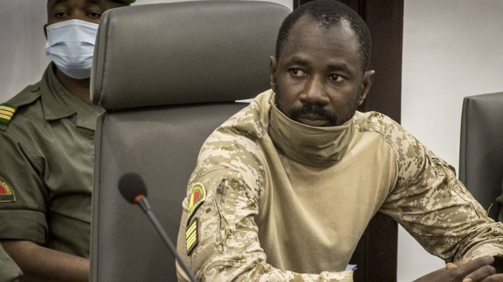 ARCHIV - Oberst Assimi Goita, Militärmachthaber in Mali (Archivbild). Foto: Uncredited/AP/dpa