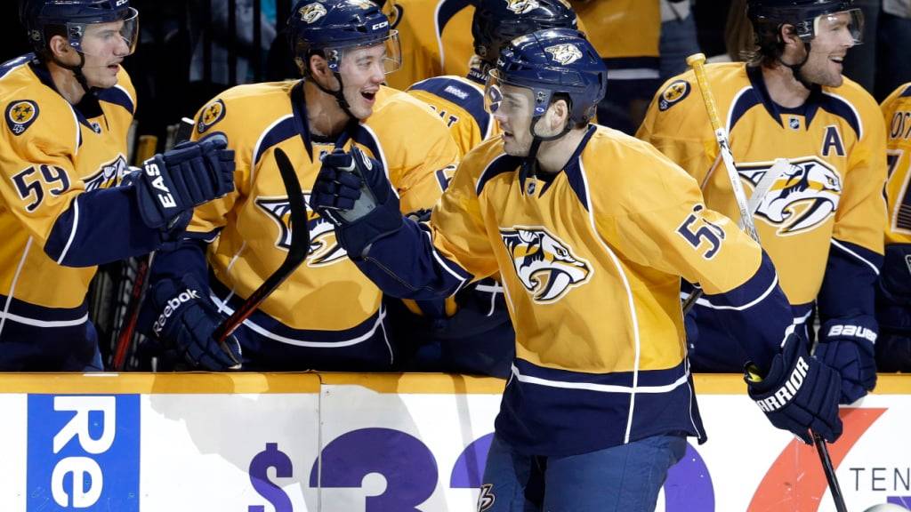 Taylor Beck, hier noch in Diensten der Nashville Predators, spielt die nächsten zwei Saisons für Genève-Servette