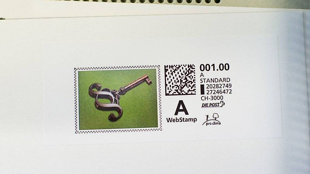 Jeder Haushalt erhält zwischen dem 29. Mai und dem 2. Juni zwei 1-Franken-Briefmarken in Form der Internetbriefmarke «WebStamp». (Archiv)