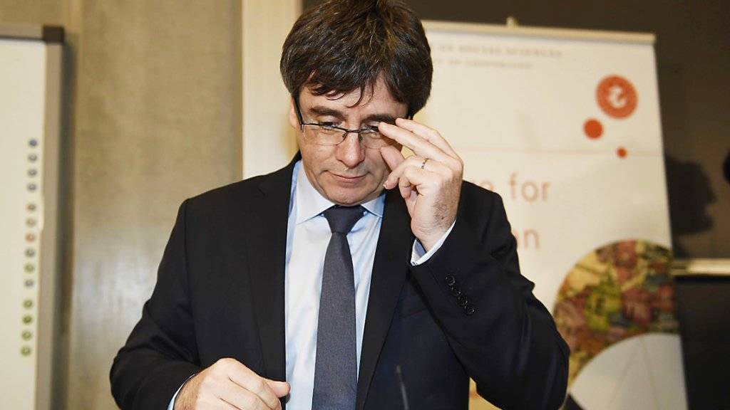 Soll erneut Katalonien regieren: Der abgesetzte Regionalpräsident Puigdemont bei einem Auftritt in Kopenhagen.