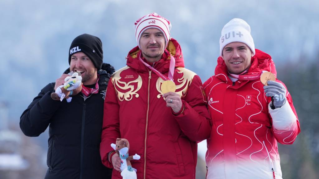 Robin Cuche mit Medaille Nummer 4 - Bronze im Slalom