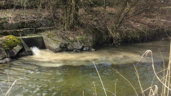 Verschmutztes Abwasser in der Sure