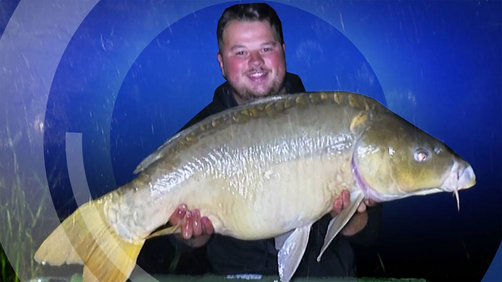 Ein Hobbyfischer aus Zeiningen zieht riesen Fische aus dem Wasser