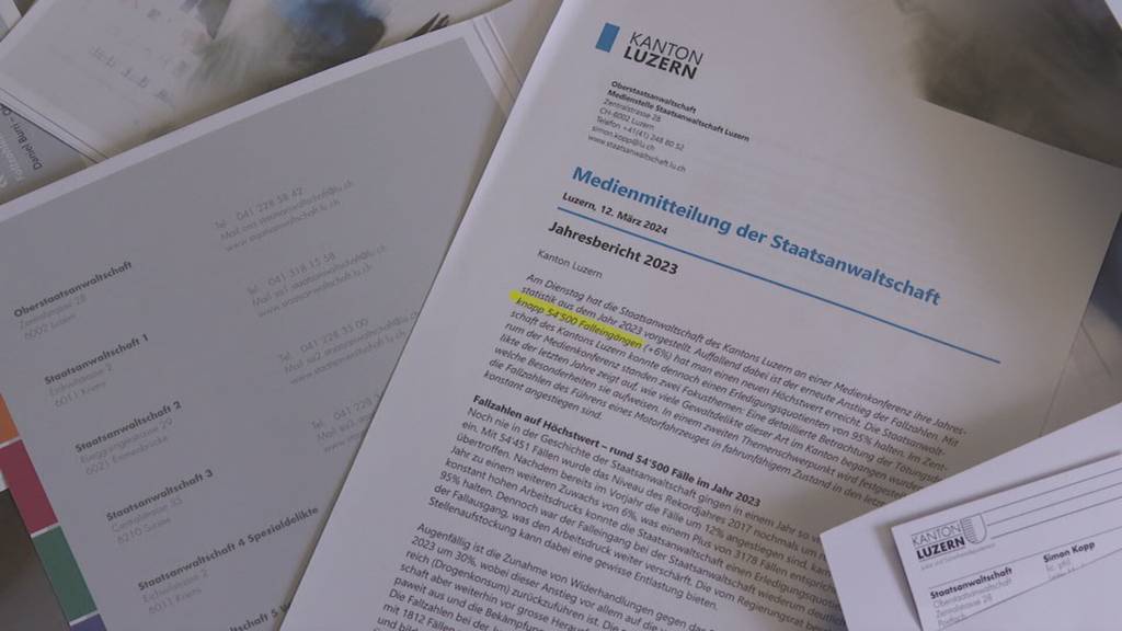 Luzerner Staatsanwaltschaft verzeichnet Rekordjahr