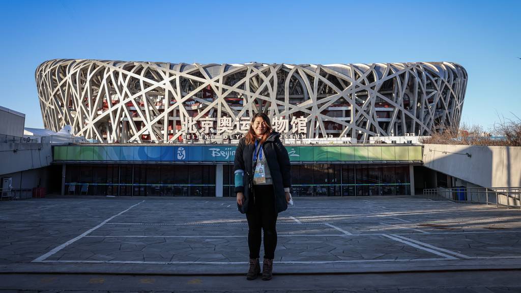 Annice Lyn ist an den Olympischen Winterspielen in Peking als Fotografin unterwegs.