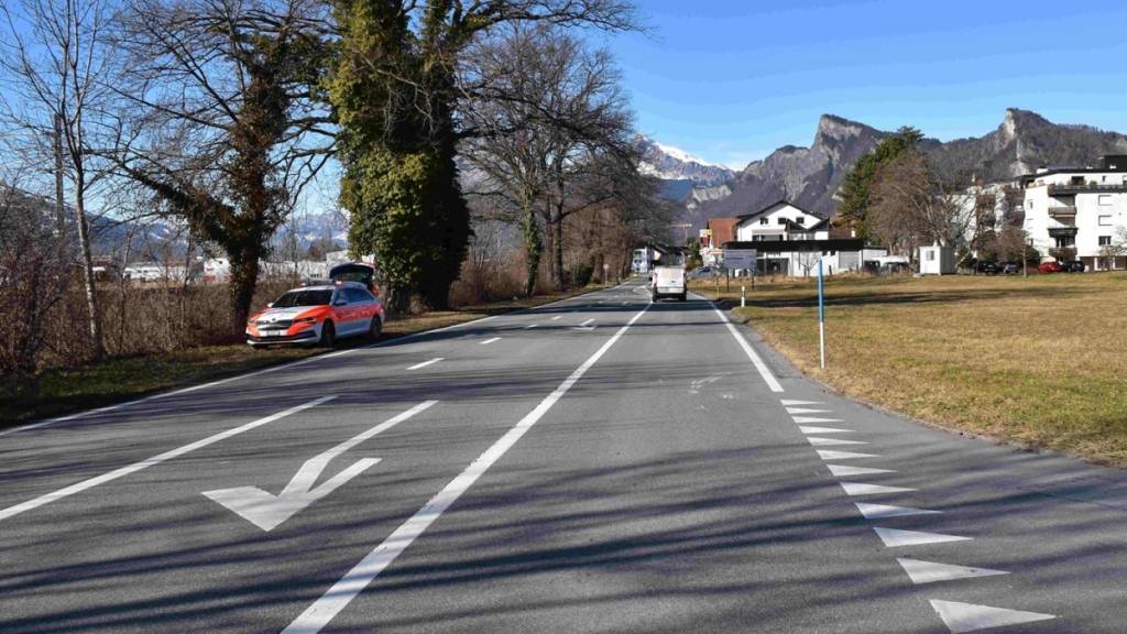 Der Unfallort in Maienfeld.