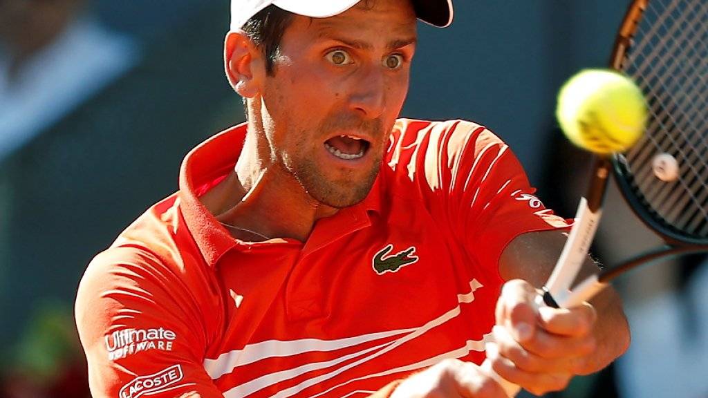 Novak Djokovic setzte sich im Halbfinal von Madrid gegen Dominic Thiem in zwei Sätzen jeweils im Tiebreak durch