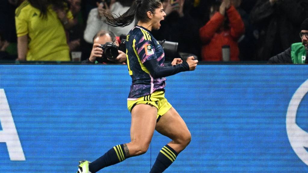 Catalina Usme feiert den Siegtreffer gegen Jamaika